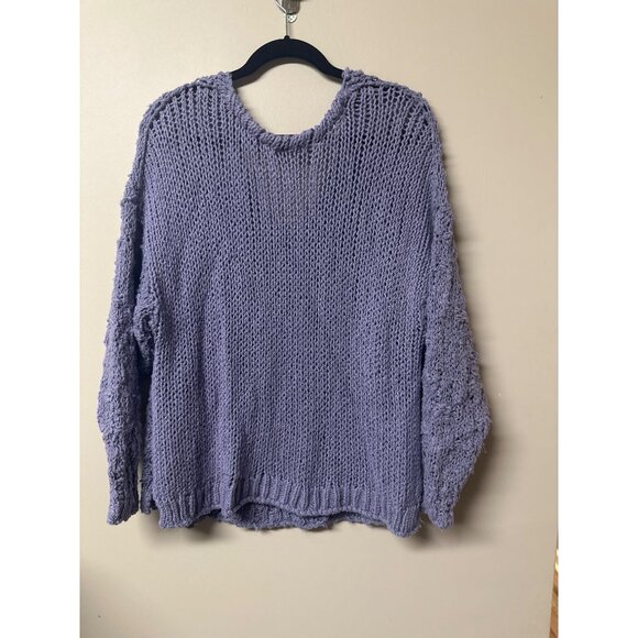 Free people small purple knitted long sleeve oversized - Picture 6 of 9